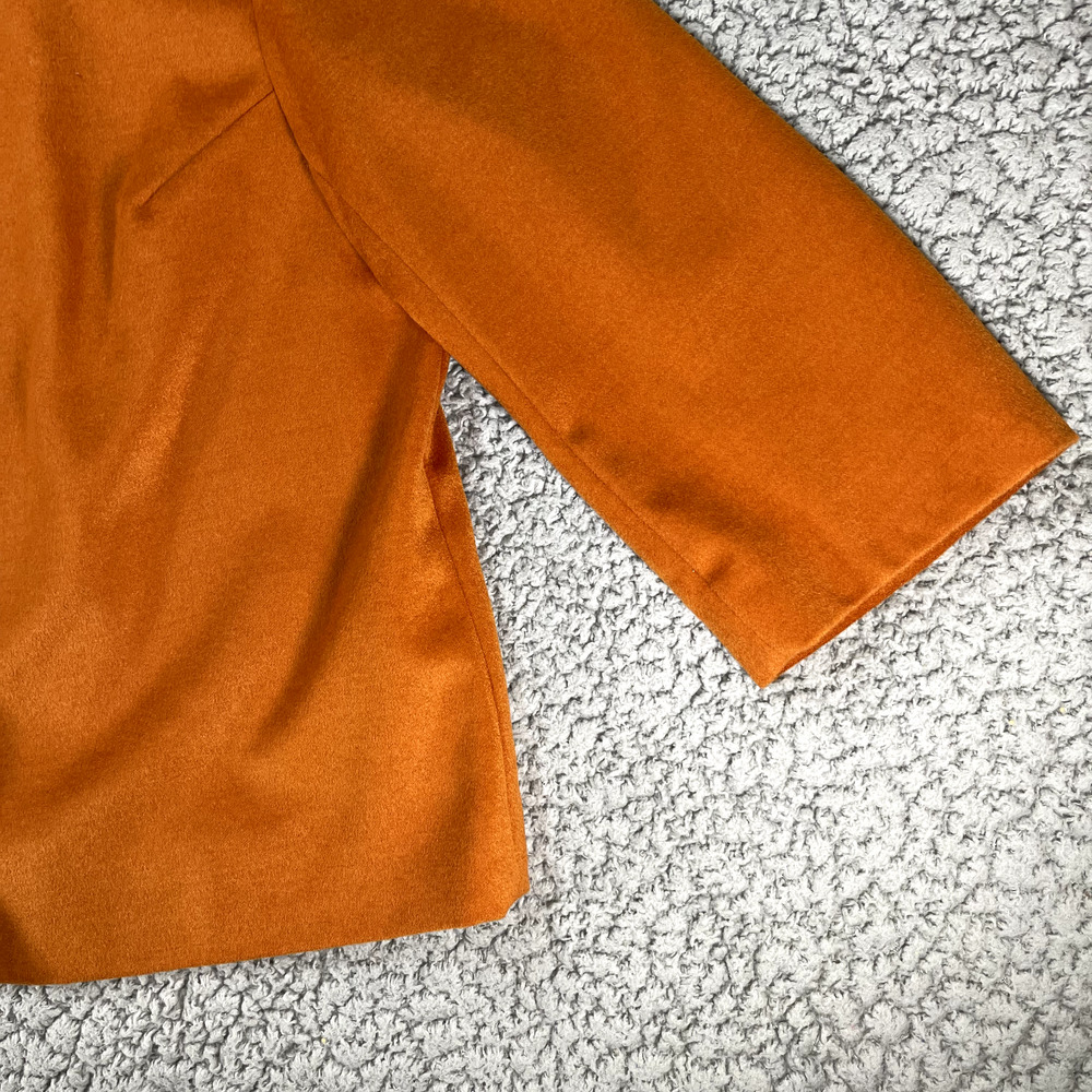 Harve Benard Single Button Wrap Jacket Women's Large Orange Mustard Fall - Picture 3 of 12